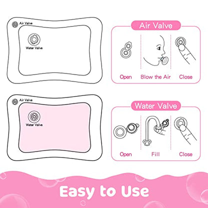 Tummy Time Water Mat for Girl, Baby Girl Toys for 0, 3, 6, 9, 12 Months, Baby Girl Gifts, Develop Sensory Toys Kids' Indoor Climbers & Play Structures
