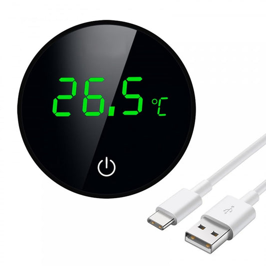 DONGKER Digital Aquarium Thermometer,USB LED Stick-on Fish Tank Thermometer with ℃/℉ Switching Buttons for Aquarium Temperature Measurement