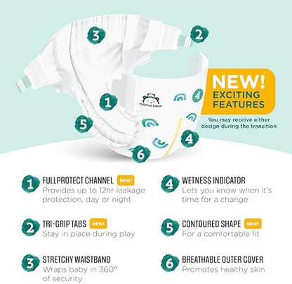Amazon Brand - Mama Bear Gentle Touch Diapers, Size 4, 148 Count (4 packs of 37)