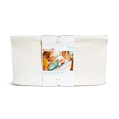 Munchkin Secure Grip Baby Diaper Changing Pad with Cover for Dresser, Waterproof and Wipeable, Contoured, Standard Size (16" x 31"), White