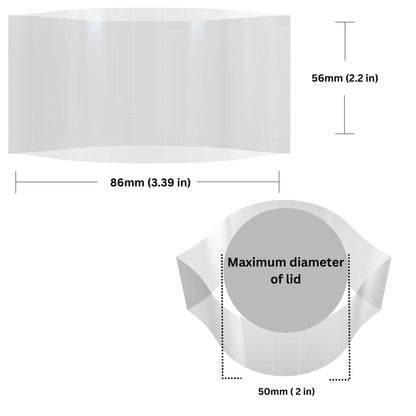 Supplement and Supply 86 x 56 mm Clear Perforated Shrink Band for Spice Jars, Large Packer Bottles, Small Jars and More. [Compatible Diameter: 2”] - Bundle of 500