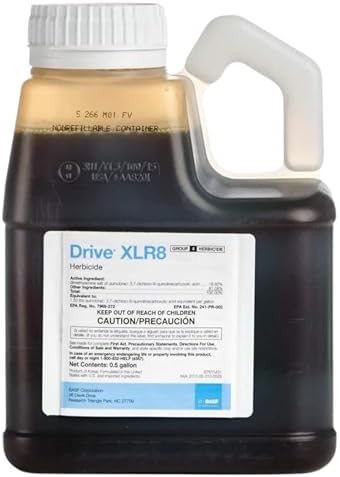 BASF Drive XLR8 Crabgrass Killer for Lawn & Turf, Post Emergent Grassy & Broadleaf Weed Control, Active Ingredient Quinclorac, 30 Day Residual, Herbicide, Concentrate 64 Ounce