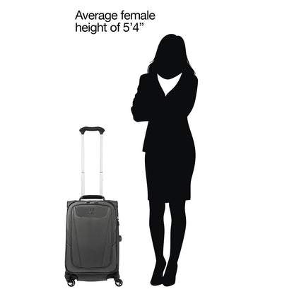 Travelpro Maxlite 5 Softside Expandable Luggage with 4 Spinner Wheels, Lightweight Suitcase, Men and Women, Shadow Grey, 3-Piece Set (21/25/29)