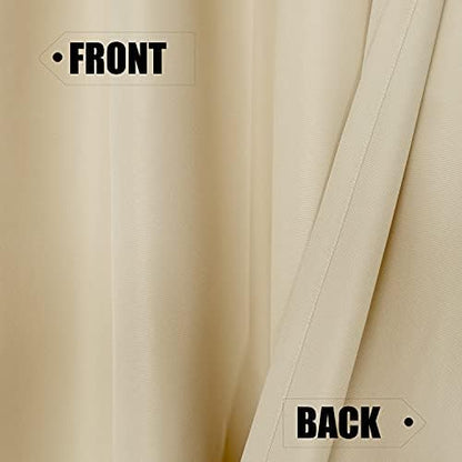 BONZER Outdoor Curtains for Patio Water Resistant Heavy Privacy Sunlight Blocking Grommet Outside Curtains for Porch, Pergola, Gazebo, 1 Panel, 54W x 95L inch, Cream