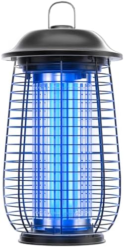 Bug Zapper Indoor & Outdoor, 4200V Electric Mosquito Zapper, 10 Years Lifespan, 6.5ft Power Cord, Waterproof, Fly Trap Mosquito Trap, Fly Killer Fly Zapper for Home, Patio, Kitchen, Backyard, Camping