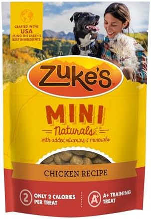 Zuke’s Mini Naturals Dog Training Treats for Dogs, Pet Treats Made with Real Chicken, 16 oz