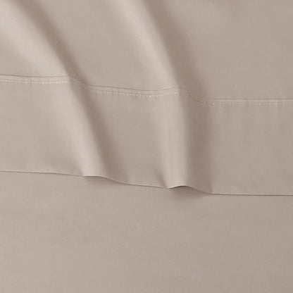 Amazon Basics Lightweight Super Soft Easy Care Wrinkle Free Breathable Microfiber 4 Piece Bed Sheet Set with 14-Inch Deep Pockets, King, Taupe, Solid