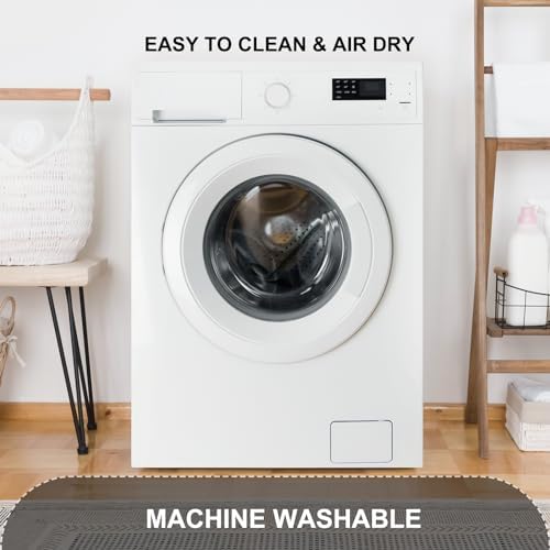 Bath Tub and Shower Mats, Non Slip 40 x 16 Inch Extra Large Bathtub Mat, Machine Washable Bathmat with Drain Holes, Suction Cups for Bathroom Floor, Gray