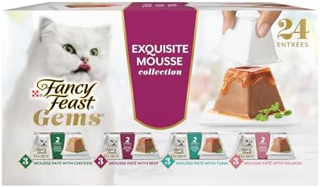 Fancy Feast Gems Pate Cat Food Mousse and a Halo of Savory Gravy Wet Cat Food Variety Pack - (Pack of 12) 4 oz. Boxes