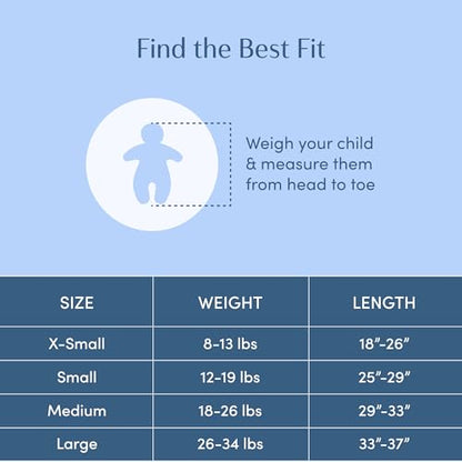 SleepingBaby Zipadee-Zip Transition Swaddle - Cozy Baby Swaddle Blanket with Zipper Convenience - Roomy Wearable Blanket for Easy Diaper Changes - Basil, Small (4-8 Month)