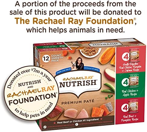 Rachael Ray Nutrish Wet Dog Food Variety Pack Premium Paté, 13 oz. Cans, 12 Count