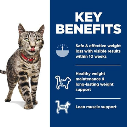 Hill's Science Diet Perfect Weight, Adult 1-6, Weight Management Support, Dry Cat Food, Chicken Recipe, 7 lb Bag