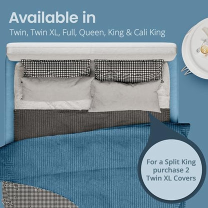 SafeRest Waterproof Queen Size Mattress Protector - Fitted with Stretchable Pockets - Machine Washable Cotton Mattress Cover for Bed