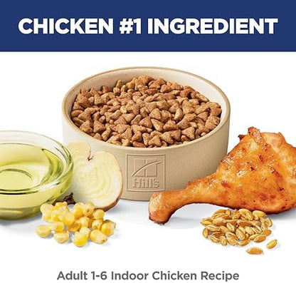 Hill's Science Diet Indoor, Adult 1-6, Easy Litter Box Cleanup, Dry Cat Food, Chicken Recipe, 7 lb Bag