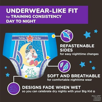 Pull-Ups Boys' Night-Time Potty Training Pants, Size 4T-5T Overnight Training Underwear (38-50 lbs), 52 Ct