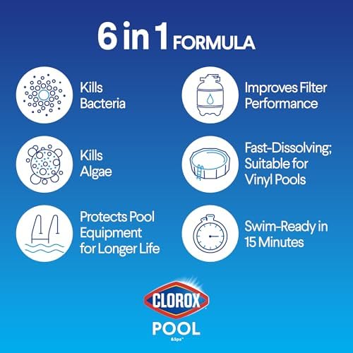 Clorox Pool&Spa XTRABLUE 3” Chlorinating Tablets, Individually Wrapped, Kills Bacteria & Stops Algae (5 LB)