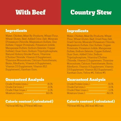 Pedigree Choice Cuts in Gravy Adult Canned Soft Wet Dog Food, Beef & Country Stew, 13.2 oz. Cans (12 Count, Pack of 1)