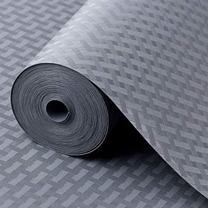 Shelf Liners for Kitchen Cabinets, Waterproof and Oil-Proof Kitchen Cupboard Liner, Refrigerator Liners and Plastic Drawer Mats EVA Non Adhesive Shelves, Fridge - Gray 11.8 x 118 Inches
