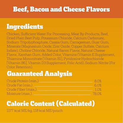 Pedigree Chopped Ground Dinner Adult Soft Wet Dog Food 30-Count Variety Pack, 3.5 oz Pouches