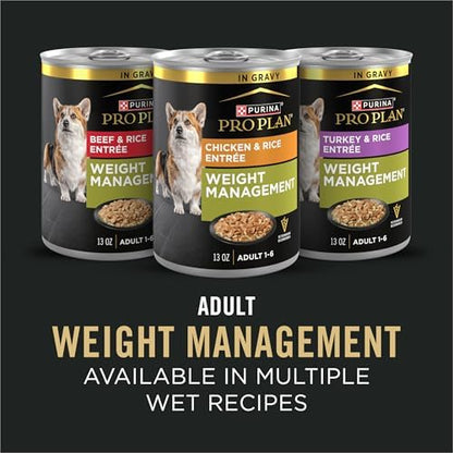 Purina Pro Plan Weight Management Dog Food Dry, Shredded Blend Chicken and Rice Formula - 34 lb. Bag