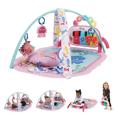 Baby Einstein Ocean Explorers 4-in-1 Kickin Tunes Jellyfish Jamboree Music & Language Discovery Gym, Pink, Ages 0 Months and Up