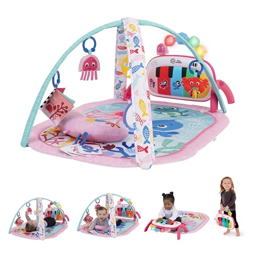 Baby Einstein Ocean Explorers 4-in-1 Kickin Tunes Jellyfish Jamboree Music & Language Discovery Gym, Pink, Ages 0 Months and Up
