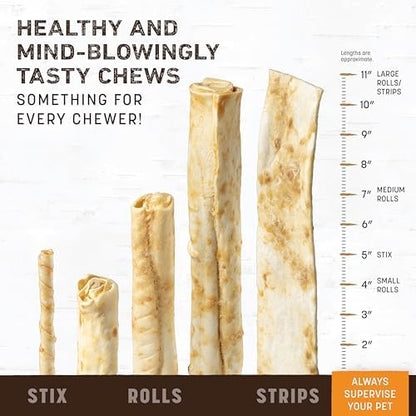 Earth Animal No Hide Small Long Lasting Dog Chew Rolls, Chicken, 7.2 Oz