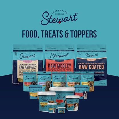 Stewart Single Ingredient Freeze Dried Raw Dog Treats, Beef Liver, 21 Ounce Value Size, Approx. 475 Pieces per Resealable Tub, Training Treats or Meal Topper, High Protein, Grain Free, Gluten Free