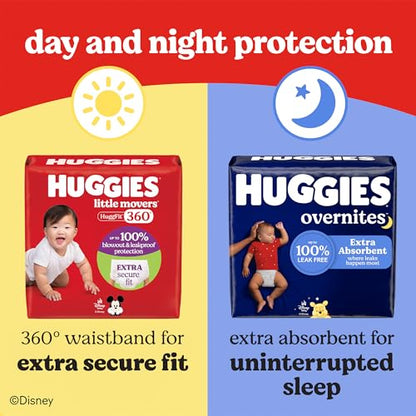Huggies Overnites Size 5 Overnight Diapers (27+ lbs), 50 Ct, Packaging May Vary