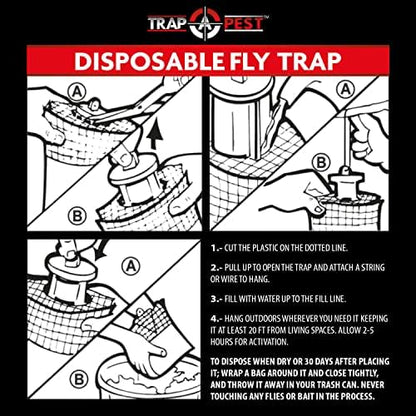 8 Pack Big Bag Fly Bag Trap - Fly Bags Outdoor Disposable Fly Trap Bag - Fly Trap Disposable Horse Fly Traps Outdoor - Fly Trap Bags Outdoor Net