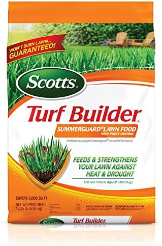 Scotts Turf Builder SummerGuard Lawn Food with Insect Control, Fertilizer and Insect Killer, 5,000 sq. ft., 13.35 lbs.
