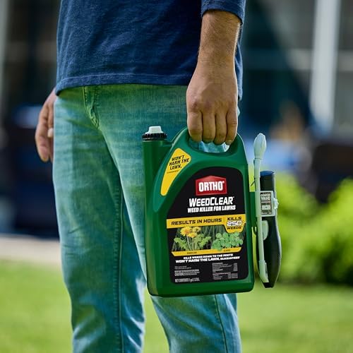 Ortho WeedClear Weed Killer for Lawns with Comfort Wand, Kills More than 250 Weeds including Dandelion and Clover, 1 gal.