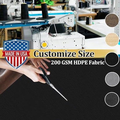 Shade&Beyond Customized Size 8' X 9' Shade Cloth with Grommets, 90% UV Protection UV Protection Mesh Tarp Sun Screens for Patio GN01, Black