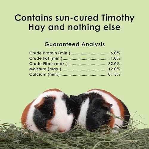Kaytee All Natural Timothy Hay for Guinea Pigs, Rabbits & Other Small Animals, 12 Pound