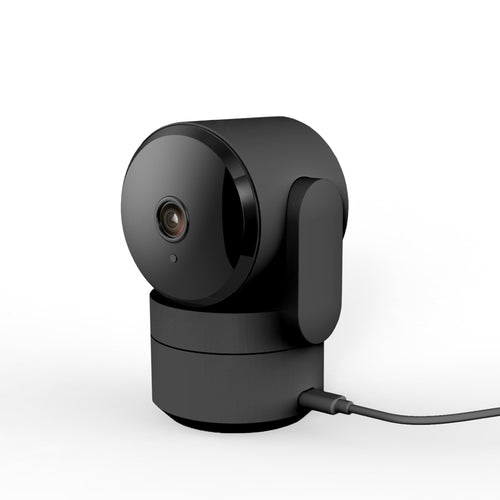 Luna Cameras for Home Security Indoor, Advanced AI Motion Detection, 360° Pan/Tilt, Plug-in, Night Vision, 2.4GHz Wi-Fi, 2-Way Audio, Nanny Pet Dog Camera with Phone App (Black)