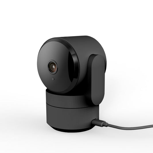 Luna Cameras for Home Security Indoor, Advanced AI Motion Detection, 360° Pan/Tilt, Plug-in, Night Vision, 2.4GHz Wi-Fi, 2-Way Audio, Nanny Pet Dog Camera with Phone App (Black)