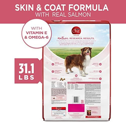 Purina ONE Natural, Sensitive Stomach Dry Dog Food, +Plus Skin & Coat Formula - 31.1 lb. Bag