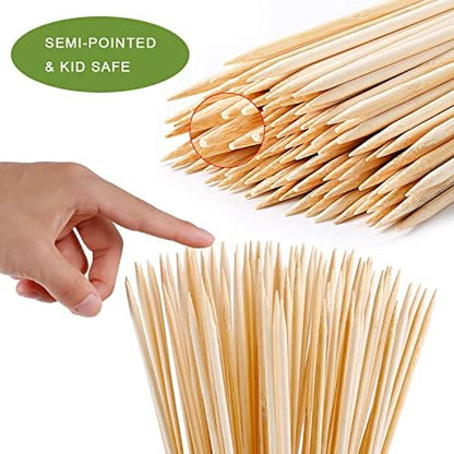 200 PCS Bamboo Marshmallow Roasting Sticks, SMores Skewers for Fire Pit, Proper Long 16 Inch Heavy Duty 4mm Thick Wooden Smores Sticks for Open Fire Pits Roaster Barbecue Hot Dog Camping Kebab Sausage