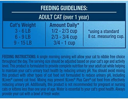 9Lives Plus Care Dry Cat Food, 12 lb. Bag