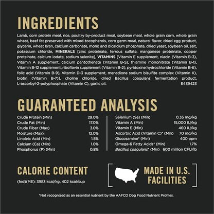 Purina Pro Plan Small Breed High Protein Dog Food Dry Shredded Blend Lamb and Rice Formula - 6 lb. Bag