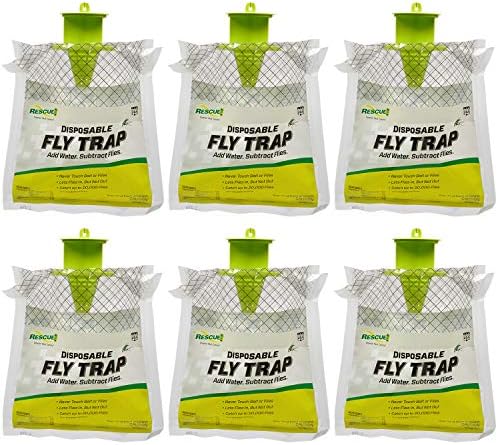 Rescue! Outdoor Disposable Hanging Fly Trap - 6 Traps
