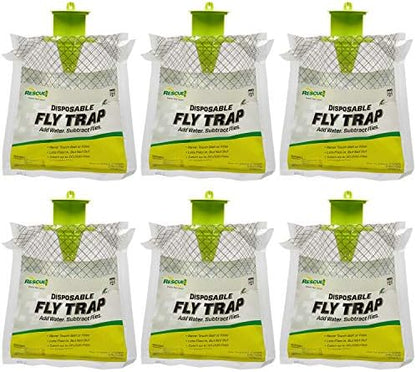 Rescue! Outdoor Disposable Hanging Fly Trap - 6 Traps