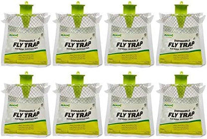 RESCUE! Outdoor Disposable Hanging Fly Trap - 8 Traps