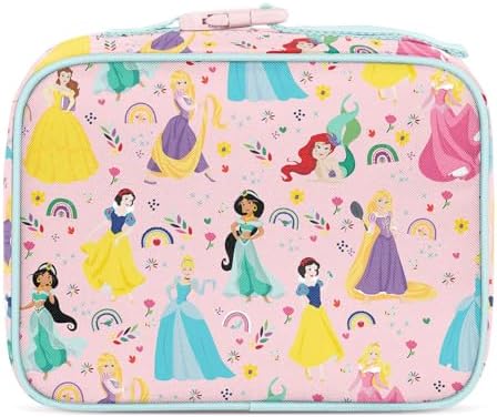 Simple Modern Disney Kids Lunch Box for School | Reusable Insulated Lunch Bag for Toddler, Girl, and Boy | Meal Containers with Exterior & Interior Pockets | Hadley Collection | Princess Rainbows