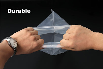 Foopama 100 PCS 10" x 13" Thick Clear Zip Poly Lock Plastic Bags Seal Reclosable Zip Bag Durable 2.4 Mil Clothing T-Shirt Toys Snacks Zipper Bags