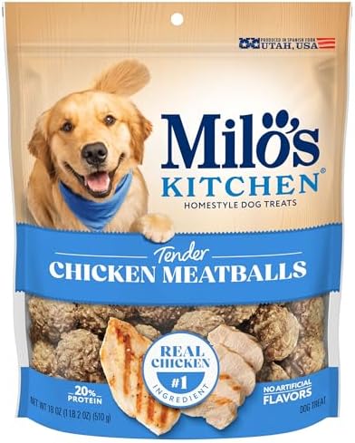 Milo's Kitchen Chicken Meatballs Dog Treats, 18-Ounce
