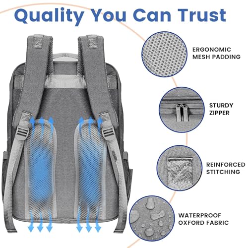 PILLANI Baby Diaper Bag Backpack - Large Bag for Boys & Girls - Diaper Backpack - Travel Diaper Bags w/Changing Pad, Baby Registry Search & Shower Gifts - Essentials Must Haves Newborn Stuff for Mom