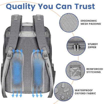 PILLANI Baby Diaper Bag Backpack - Large Bag for Boys & Girls - Diaper Backpack - Travel Diaper Bags w/Changing Pad, Baby Registry Search & Shower Gifts - Essentials Must Haves Newborn Stuff for Mom