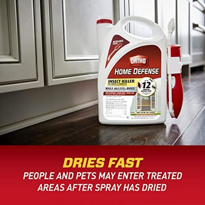 Ortho Home Defense Insect Killer for Indoor and Perimeter2 with Comfort Wand, Controls Ants, Roaches, Spiders and More, 1.33 gal