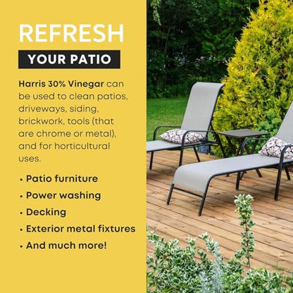 Harris 30% Extra Strength Concentrated Vinegar for Home and Outdoor Use, 1 Gallon